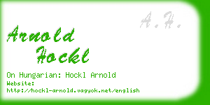 arnold hockl business card